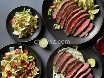 Flank Steak with Cabbage and Bacon