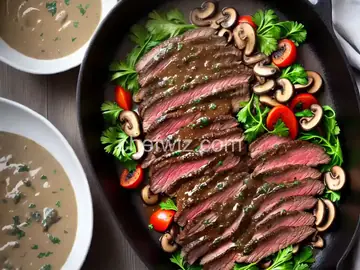 Flank Steak with Mushroom Sauce