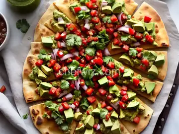 Flatbread With Avocado and Scallion Salsa