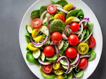Floating Cucumber, Tomato, and Onion Salad
