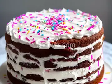 Fluffy Confetti Birthday Cake