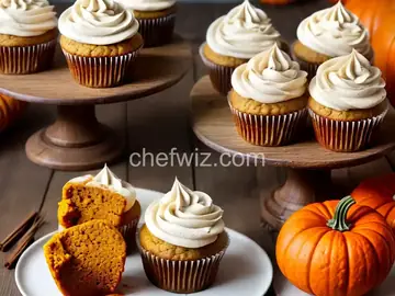 Fluffy Pumpkin Spiced Cupcakes