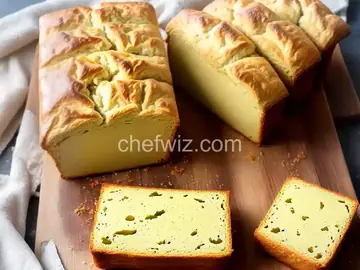 Fluffy puff pastry butter loaf (with butter glaze)