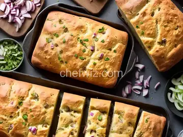 Focaccia Bread with Rosemany and Onion