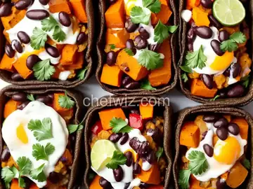 Freezer Breakfast Burritos with Sweet Potato Hash and Black Beans