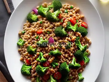 Fregola Salad with Broccoli and Cipollini Onions