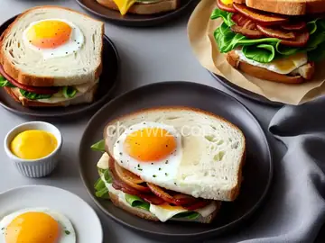 French Egg and Bacon Sandwich