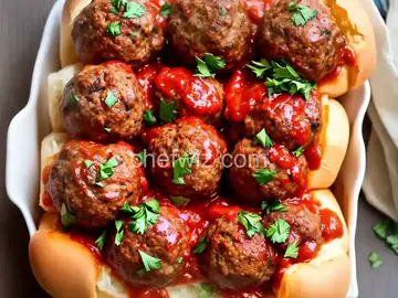 French Onion Meatball Sub