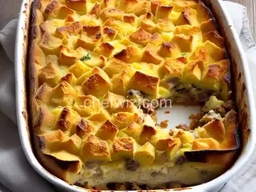 French Onion Strata (Savory Bread Pudding) Recipe