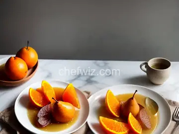 French Orange Poached Pears (Poire Avec Orange)