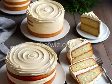 French Vanilla Cake with French Vanilla Buttercream Frosting