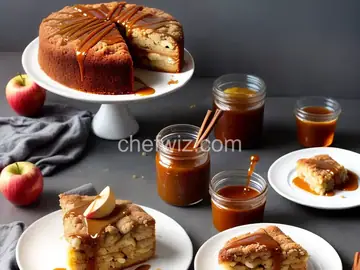 Fresh Apple Cake with Homemade Caramel Sauce