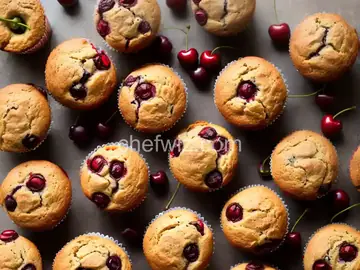 Fresh Cherry Muffins