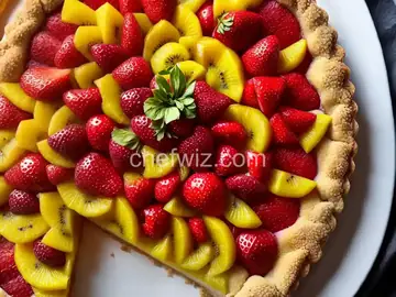 Fresh Fruit Tart With Almond Press-In Crust