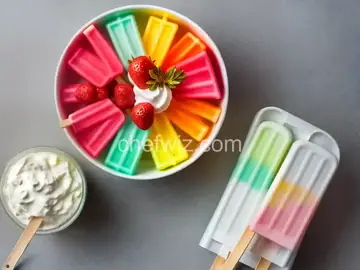 Fresh Fruit and Yogurt Ice Pops