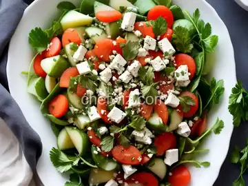 Fresh Mint and Cilantro Melon Salad