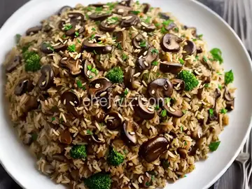 Fresh Mushroom Rice Pilaf