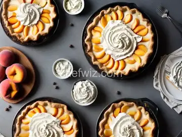 Fresh Peaches and Cream Rustic Pie