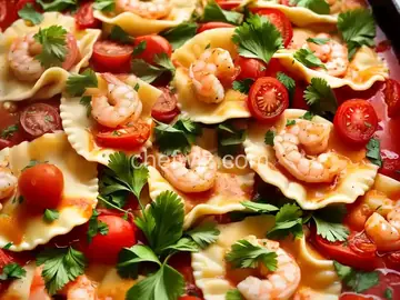 Fresh Shrimp and Tomato Ravioli
