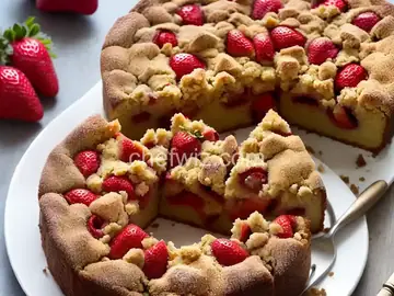 Fresh Strawberry Coffee Cake
