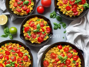 Fresh Tomato Parmesan Scramble