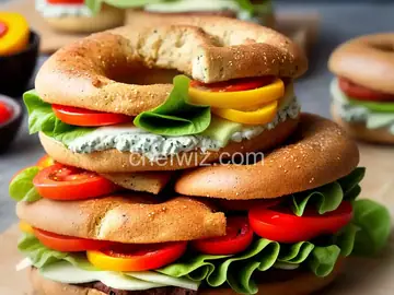 Fresh Veggie Bagel Sandwich