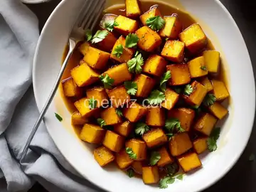 Fried Butternut Squash with Spicy Honey