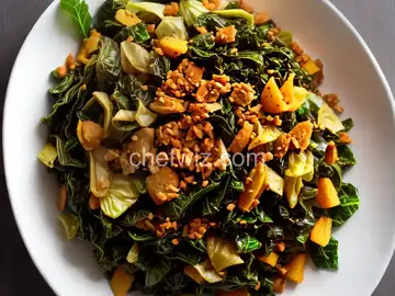 Fried Cabbage with Collards