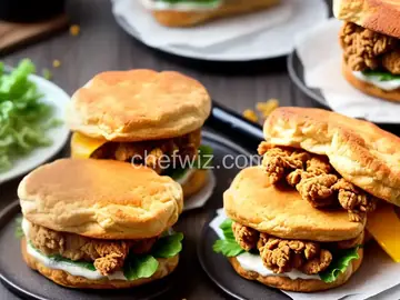 Fried Chicken Biscuit Sandwiches