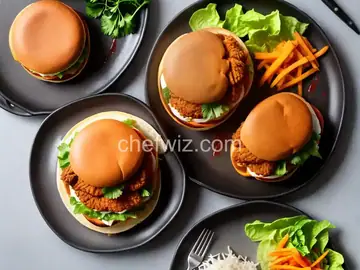 Fried Chicken Sandwich with Gochujang Glaze