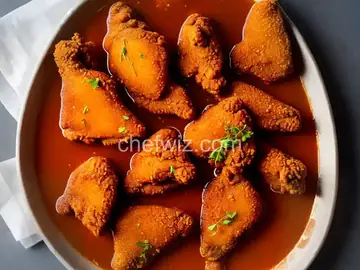 Fried Chicken Skin With Hot Sauce and Honey From 'Heritage'