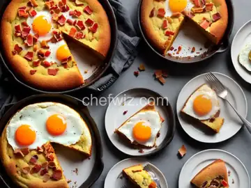 Fried Eggs and Bacon Cake