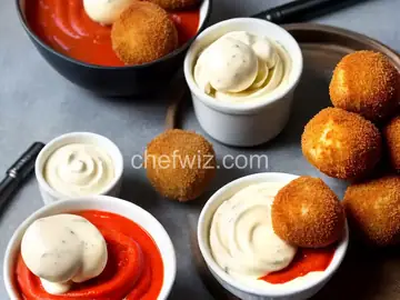 Fried Mozzarella Balls with Marinara Cream Sauce
