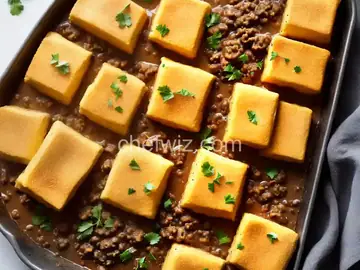 Fried Polenta Squares with Creamy Mushroom Ragu