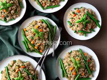 Fried Rice With Blistered Green Beans and Basil Recipe