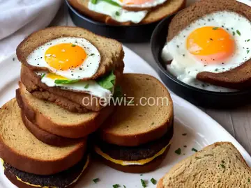 Fried Scrapple and Egg Sandwich