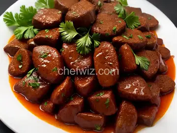 Fried goat liver