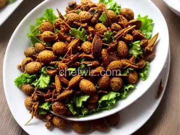 Fried grasshoppers