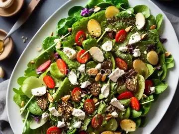 Frisee Salad with Roasted Garlic Dressing
