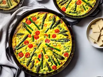 Frittata with Asparagus, Tomato, and Fontina