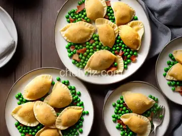 From a Polish Country House Kitchen's Pierogi With Potato, Cheese, Bacon, and Peas Filling