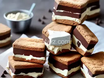 Frozen Chocolate Graham 'Ice Cream' Sandwiches