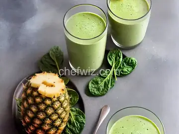 Frozen Pineapple and Spinach Smoothie