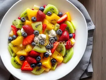 Fruit Salad with Vanilla Yogurt