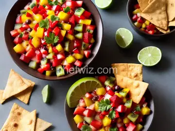Fruit Salsa with Cinnamon Tortilla Chips