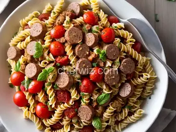 Fusilli with Grape Tomatoes and Sausage