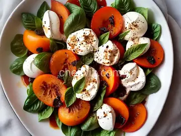 Fuyu Persimmon and Burrata Caprese Salad