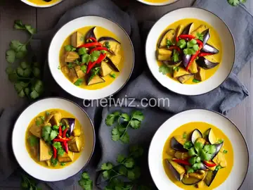 Gaeng Garee Makheua Yao (Thai Yellow Curry with Eggplant)