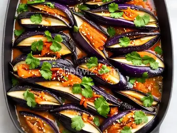 Gaji-Namul (Korean Marinated Eggplant Banchan)