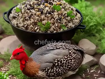 Game Hen Stuffed with Wild Rice and Mushrooms